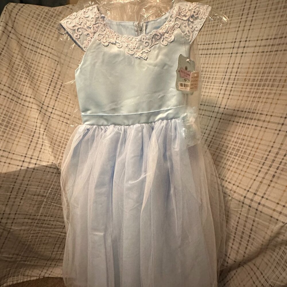 White and Blue Girl Dress (youth size) VARIOUS